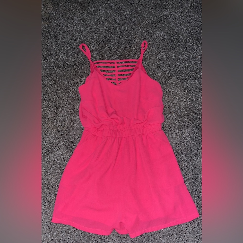 Hot pink romper!